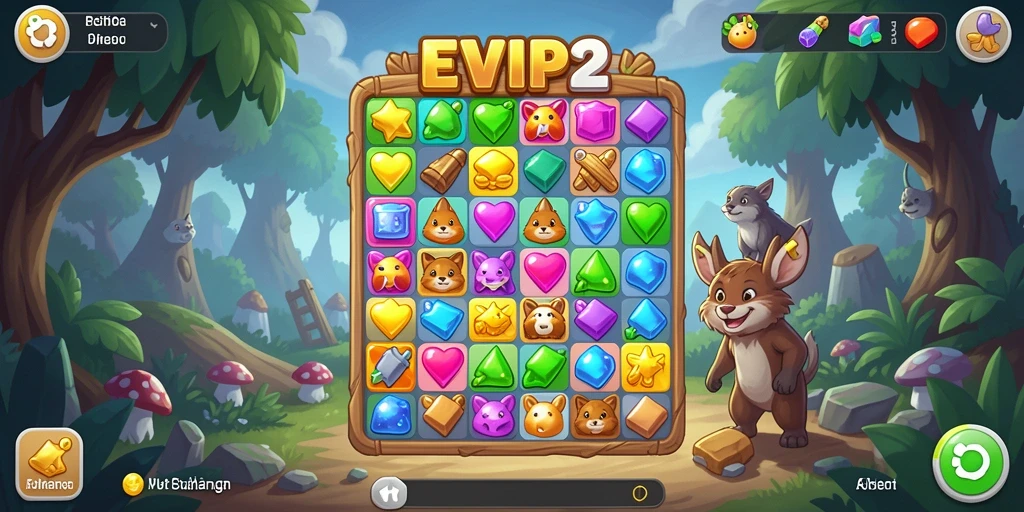 Tampilan gameplay Match-3 yang seru dan mengasyikkan.