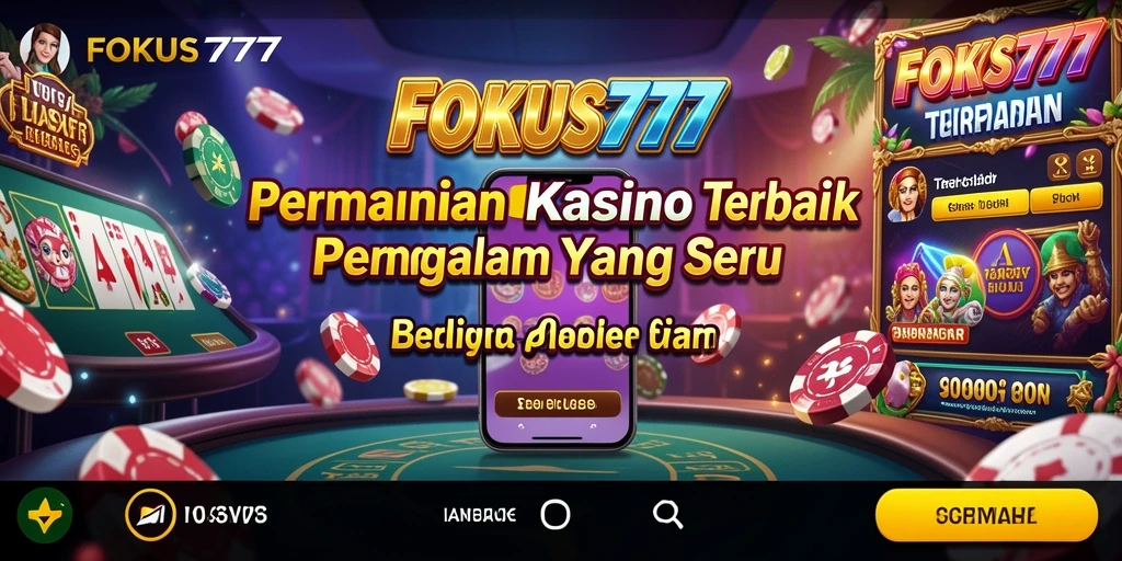 Tampilan menarik permainan Kasino FOKUS777 dengan grafis yang memukau.