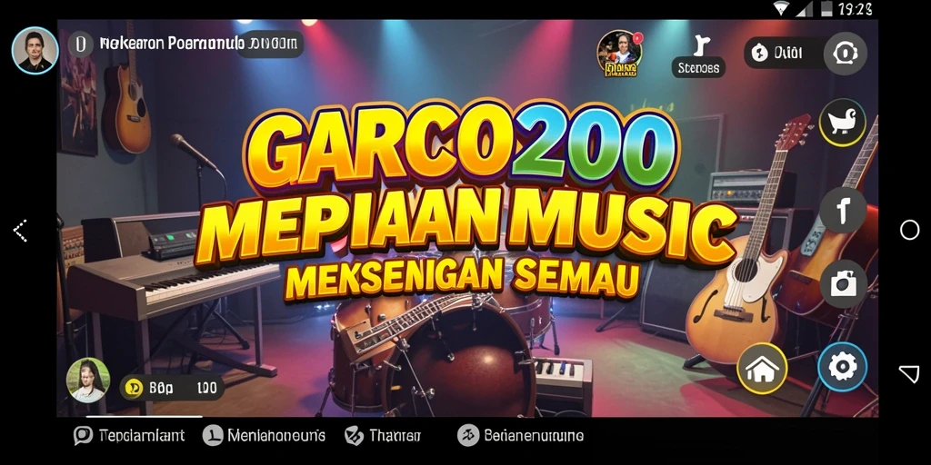 Screenshot GARCO200 menampilkan gameplay musik yang interaktif dan menyenangkan.