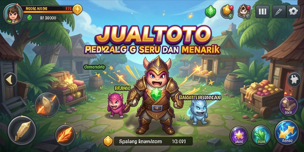 Screenshot gameplay JUALTOTO menunjukkan aksi dan strategi seru di dalam game.