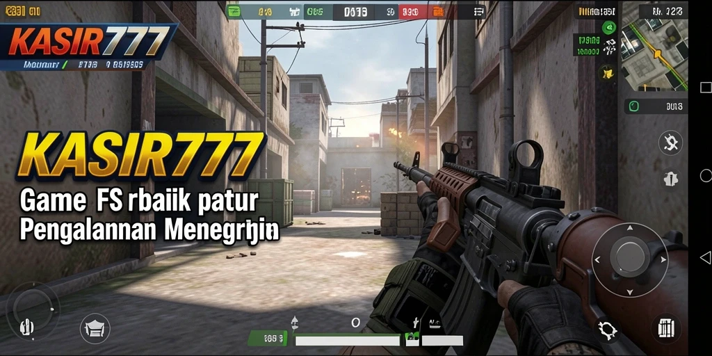 Tangkapan layar gameplay KASIR777 yang menampilkan pertempuran intens di arena FPS.