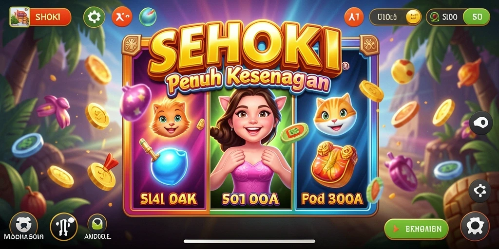 Tampilan gameplay mendebarkan dari SEHOKI dengan gulungan berputar.