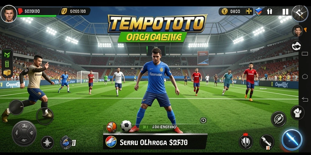 Screenshot menunjukkan aksi seru dari gameplay olahraga TEMPOTOTO.