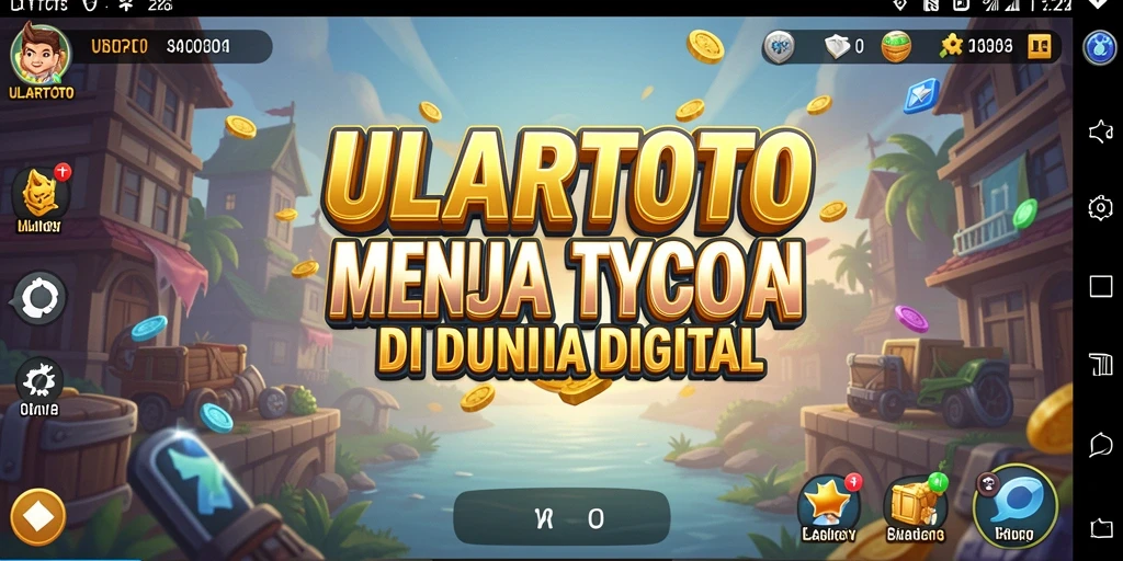 Tampilan permainan ULARTOTO yang menampilkan simulasi bisnis yang dinamis.